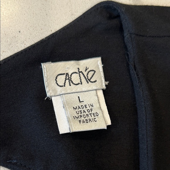 Cache Vintage Y2K Black Mini Stretch Dress with Ring Accent Women’s Large - Picture 2 of 15